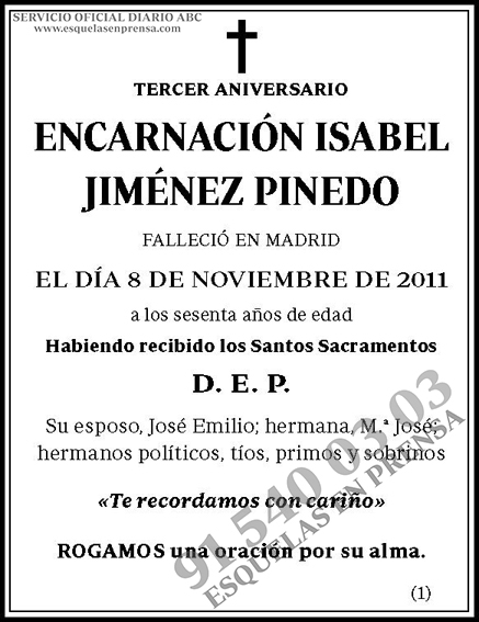 Encarnación Isabel Jiménez Pinedo